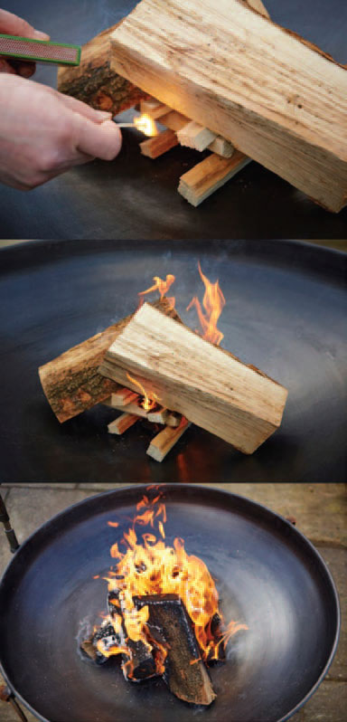 How to light a wood BBQ